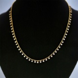 14k Gold 1.00 Ct Natural H Diamond Necklace