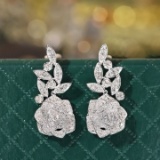 14k Gold 1.06 Ct Natural H Diamond Earrings