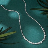 14k Gold 5.85 Ctw Natural H Diamond Necklace
