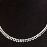 14k Gold 10.00 Ct Natural H Diamond Necklace