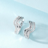14k Gold 0.40 Ctw Natural H Diamond Earrings