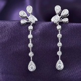 14k Gold 0.65 Ct Natural H Diamond Earrings