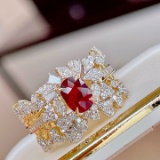 14k Gold 2.32 Ctw Natural Ruby & Diamond Ring