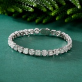 14k Gold 5.75 Ctw Natural H Diamond Bracelet