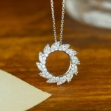 14k Gold 1.0 Ct Natural H Diamond Pendant