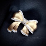 14k Gold 1.00 Ct Natural H Diamond Brooch/pendant
