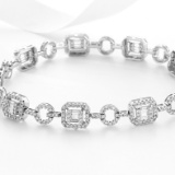 14k Gold 3.16 Ctw Natural H Diamond Bracelet
