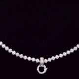 14k Gold 1.23 Ct Natural H Diamond Necklace