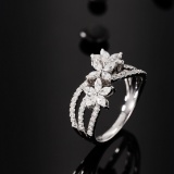 14k Gold 0.89 Ctw Natural H Diamond Ring