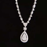14k Gold 1 Ct Natural H Diamond Necklace