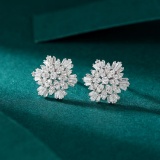 14k Gold 0.90 Ctw Natural H Diamond Earrings