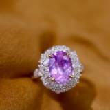 14k Gold 3.78 Ctw Natural Sapphire & Diamond Ring
