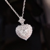 14k Gold 0.5 Ct Natural G Diamond Necklace