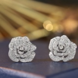 14k Gold 1 Ct Natural H Diamond Earrings