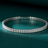 14k Gold 3.84 Ct Natural H Diamond Bracelet