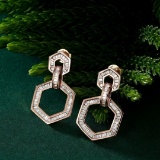 14k Gold 0.76 Ct Natural H Diamond Earrings