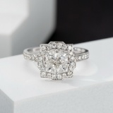 14k Gold 0.85 Ctw Natural H Diamond Ring