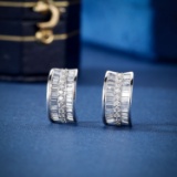 14k Gold 0.78 Ctw Natural H Diamond Earrings