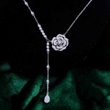 14k Gold 0.85 Ct Natural H Diamond Necklace