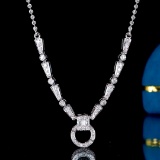 14k Gold 0.49 Ct Natural H Diamond Necklace