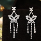 14k Gold 1.40 Ct Natural H Diamond Earrings