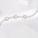 14k Gold 3.35 Ctw Natural H Diamond Bracelet