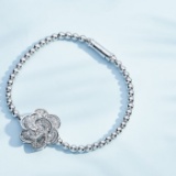 14k Gold 0.60 Ctw Natural H Diamond Bracelet
