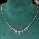 14k Gold 0.75 Ct Natural H Diamond Necklace