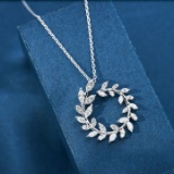 14k Gold 0.69 Ctw Natural H Diamond Pendant