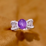 14k Gold 2.72 Ctw Natural Star Sapphire & Diamond Ring