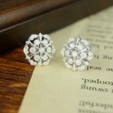14k Gold 0.32 Ct Natural H Diamond Earrings