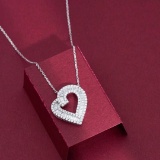 14k Gold 0.82 Ctw Natural H Diamond Necklace