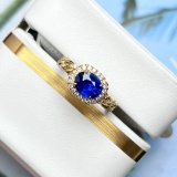 14k Gold 1.42 Ctw Heated Sapphire & Diamond Ring