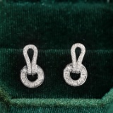 14k Gold 0.6 Ct Natural H Diamond Earrings