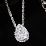 14k Gold 0.32 Ct Natural H Diamond Necklace