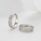 14k Gold 0.62 Ct Natural H Diamond Earrings