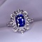 14k Gold 2.48 Ctw Natural Sapphire & Diamond Ring