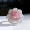 Gia Certified 14k Gold 1.01 Ct Natural Pink Diamond & Diamond Ring/pendant