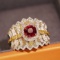14k Gold 2.55 Ctw Natural Ruby & Diamond Ring