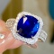 14k Gold 4.64 Ctw Natural Sapphire & Diamond Ring