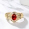 14k Gold 0.84 Ctw Natural Ruby & Diamond Ring