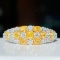 14k Gold 1.28 Ctw Natural Yellow Diamond & Diamond Ring