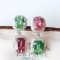 14k Gold 12.82 Ctw Natural Tourmaline & Diamond Earrings