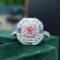 14k Gold 1.18 Ctw Natural Pink Diamond & Diamond Ring/pendant