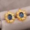 14k Gold 1.41 Ct Natural Sapphire Earrings
