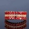 14k Gold 0.88 Ctw Vivid Red Natural Ruby & Diamond Ring