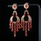 14k Gold 5.13 Ctw Natural Ruby & Diamond Earrings