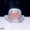 Gia Certified 14k Gold 1.20 Ctw Natural Pink Diamond & Diamond Ring