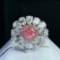 14k Gold 3.71 Ctw Natural Pink Diamond & Diamond Ring/pendant