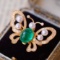 14k Gold 2.42 Ct Vivid Green Natural Emerald & Diamond Ring/pendant
